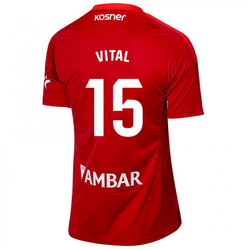 Børn Bernardo Vital #15 Hvid Blå Udebane Spillertrøjer 2024/25 Trøje T-Shirt