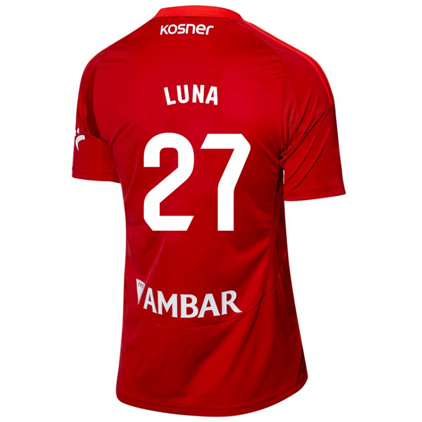 Børn Marcos Luna #27 Hvid Blå Udebane Spillertrøjer 2024/25 Trøje T-Shirt