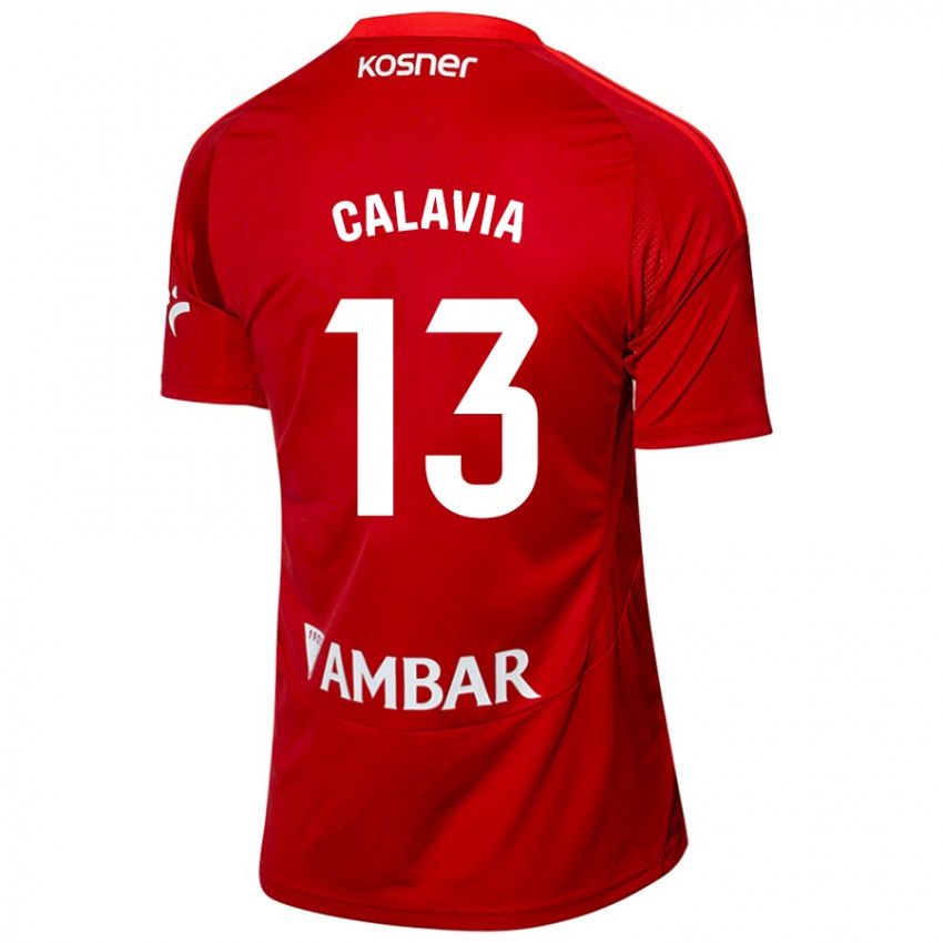 Børn Carlos Calavia #13 Hvid Blå Udebane Spillertrøjer 2024/25 Trøje T-Shirt