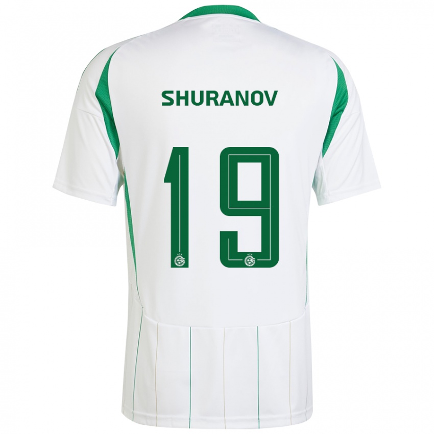 Børn Erik Shuranov #19 Hvid Grøn Udebane Spillertrøjer 2024/25 Trøje T-Shirt