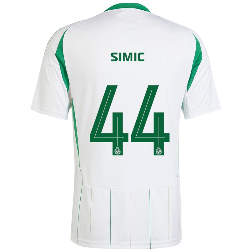 Børn Lorenco Simic #44 Hvid Grøn Udebane Spillertrøjer 2024/25 Trøje T-Shirt