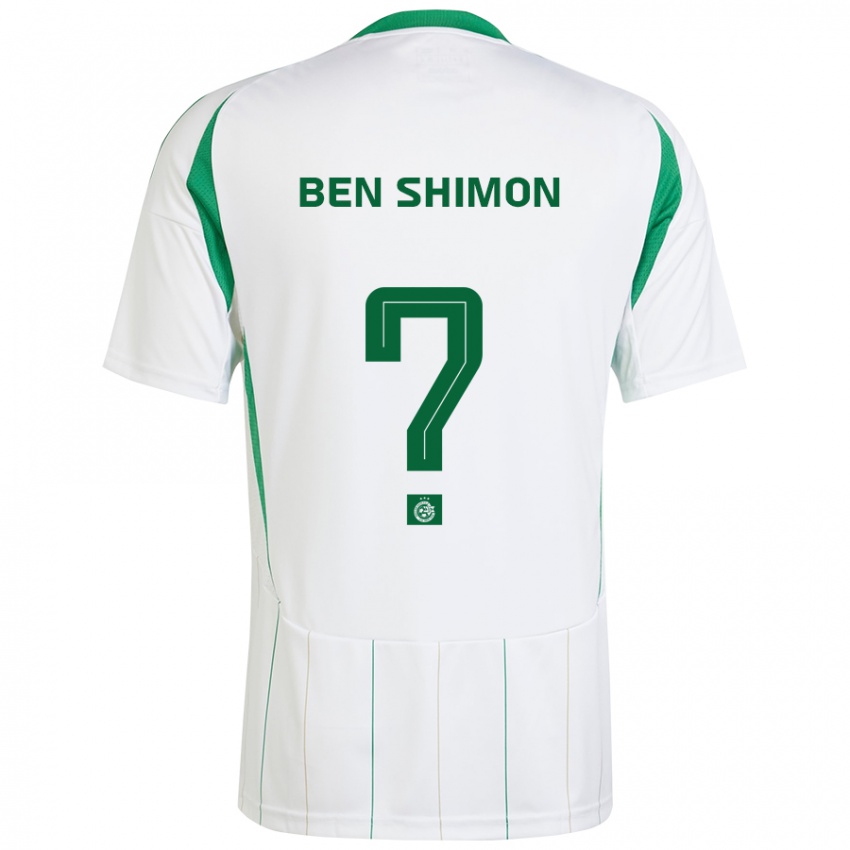 Børn Elad Ben Shimon #0 Hvid Grøn Udebane Spillertrøjer 2024/25 Trøje T-Shirt