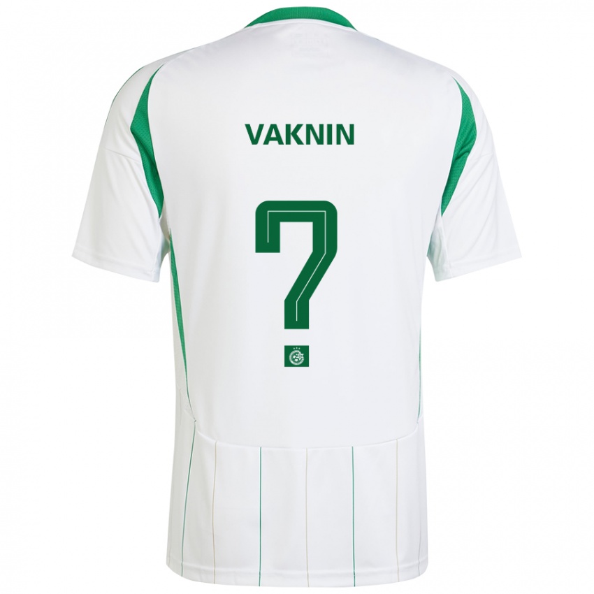 Børn Raz Vaknin #0 Hvid Grøn Udebane Spillertrøjer 2024/25 Trøje T-Shirt