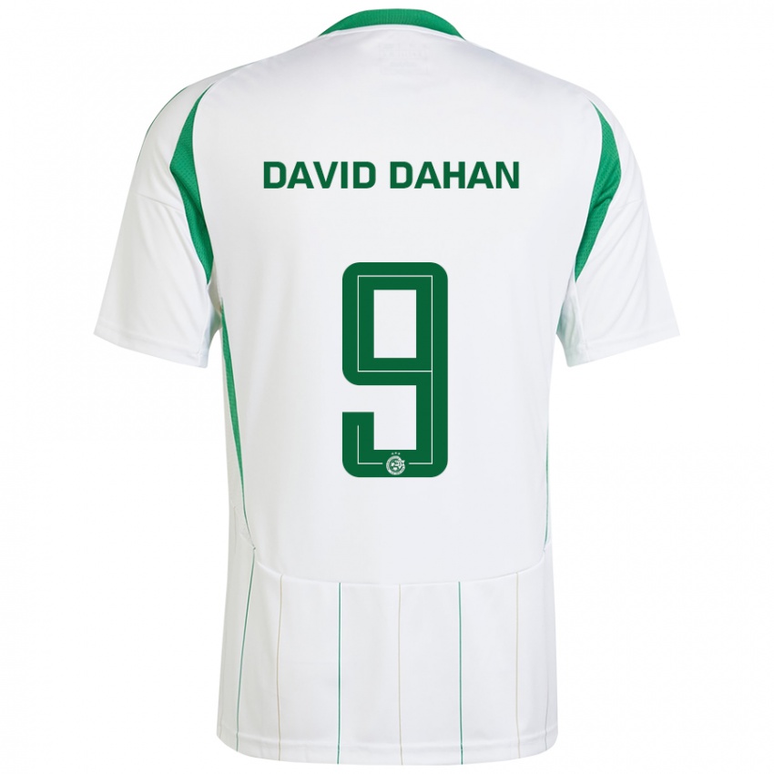 Børn Omer David Dahan #9 Hvid Grøn Udebane Spillertrøjer 2024/25 Trøje T-Shirt