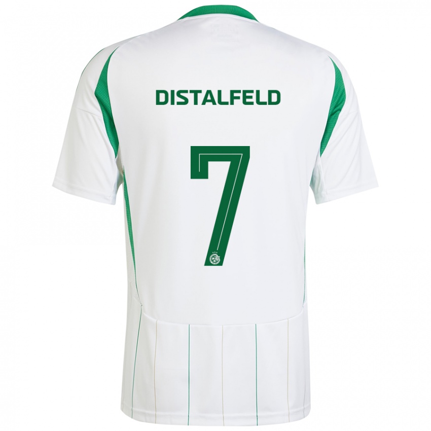 Børn Yanai Distalfeld #7 Hvid Grøn Udebane Spillertrøjer 2024/25 Trøje T-Shirt