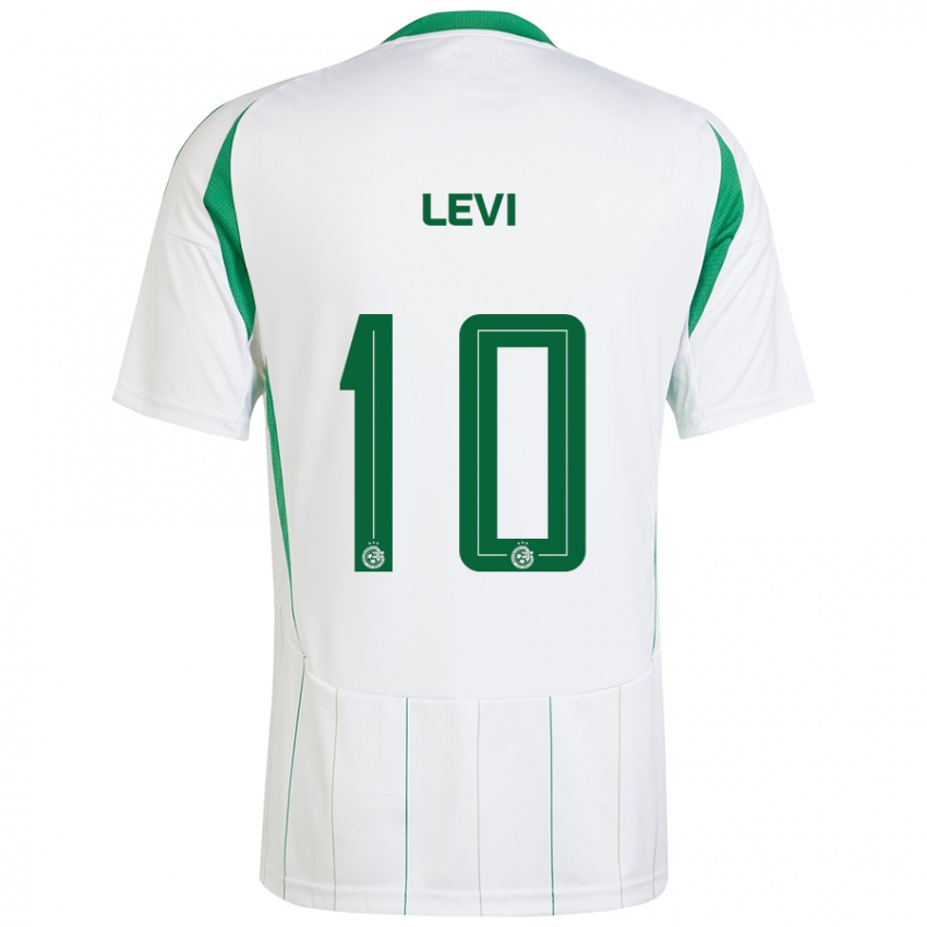 Børn Yarin Levi #10 Hvid Grøn Udebane Spillertrøjer 2024/25 Trøje T-Shirt