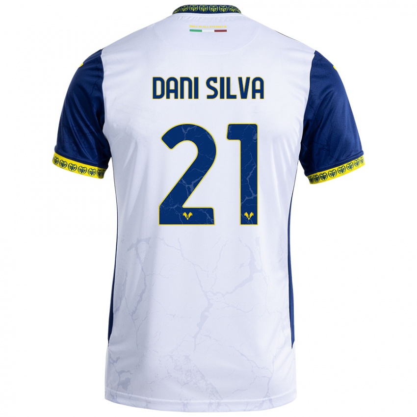 Børn Dani Silva #21 Hvid Blå Udebane Spillertrøjer 2024/25 Trøje T-Shirt