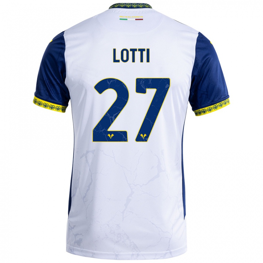 Børn Irene Lotti #27 Hvid Blå Udebane Spillertrøjer 2024/25 Trøje T-Shirt