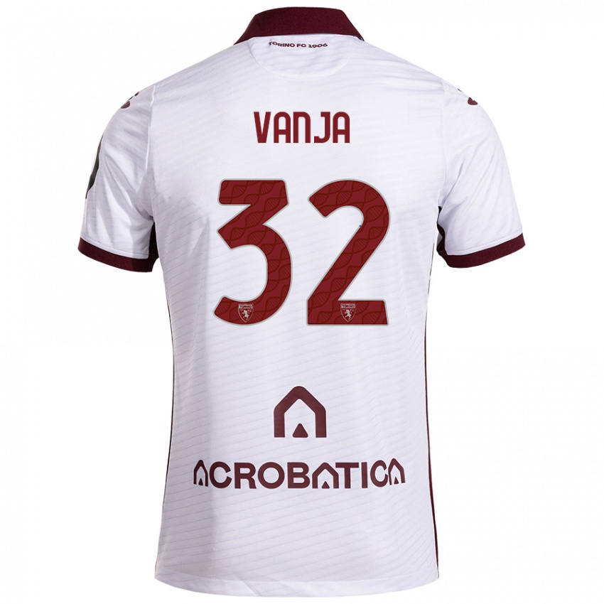 Børn Vanja Milinković-Savić #32 Hvid Rødbrun Udebane Spillertrøjer 2024/25 Trøje T-Shirt