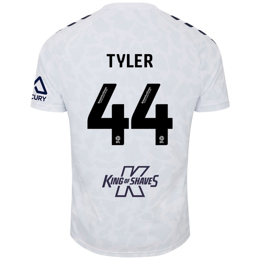 Børn Cian Tyler #44 Hvid Udebane Spillertrøjer 2024/25 Trøje T-Shirt