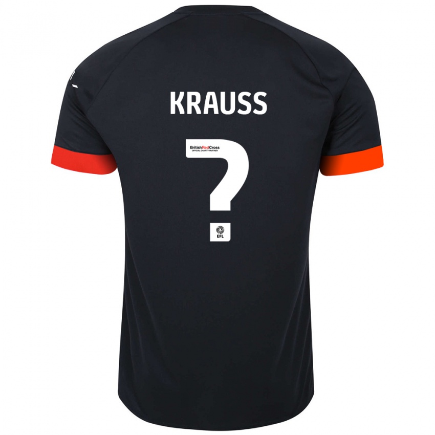 Børn Tom Krauß #0 Sort Orange Udebane Spillertrøjer 2024/25 Trøje T-Shirt