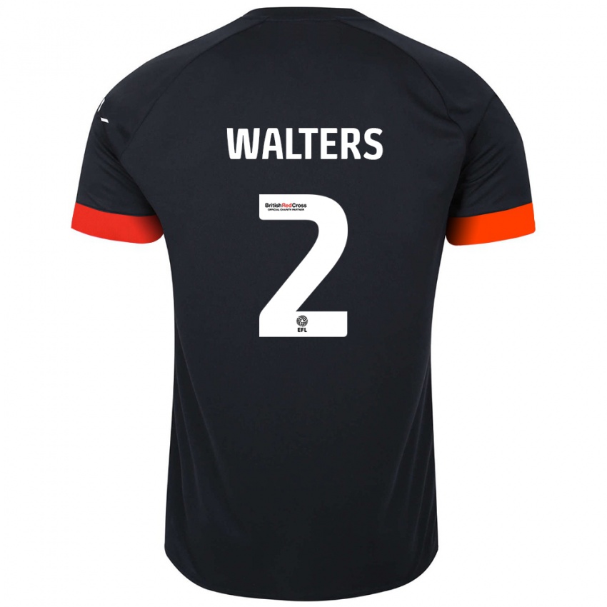 Børn Reuell Walters #2 Sort Orange Udebane Spillertrøjer 2024/25 Trøje T-Shirt