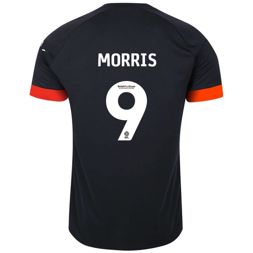 Børn Carlton Morris #9 Sort Orange Udebane Spillertrøjer 2024/25 Trøje T-Shirt