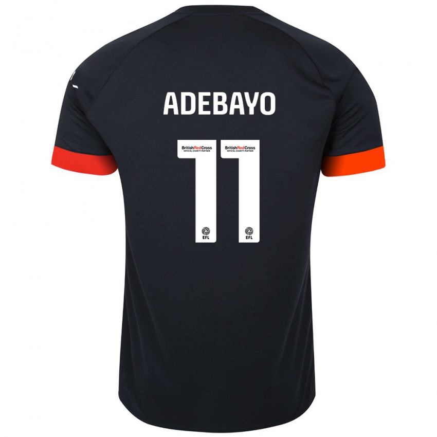 Børn Elijah Adebayo #11 Sort Orange Udebane Spillertrøjer 2024/25 Trøje T-Shirt