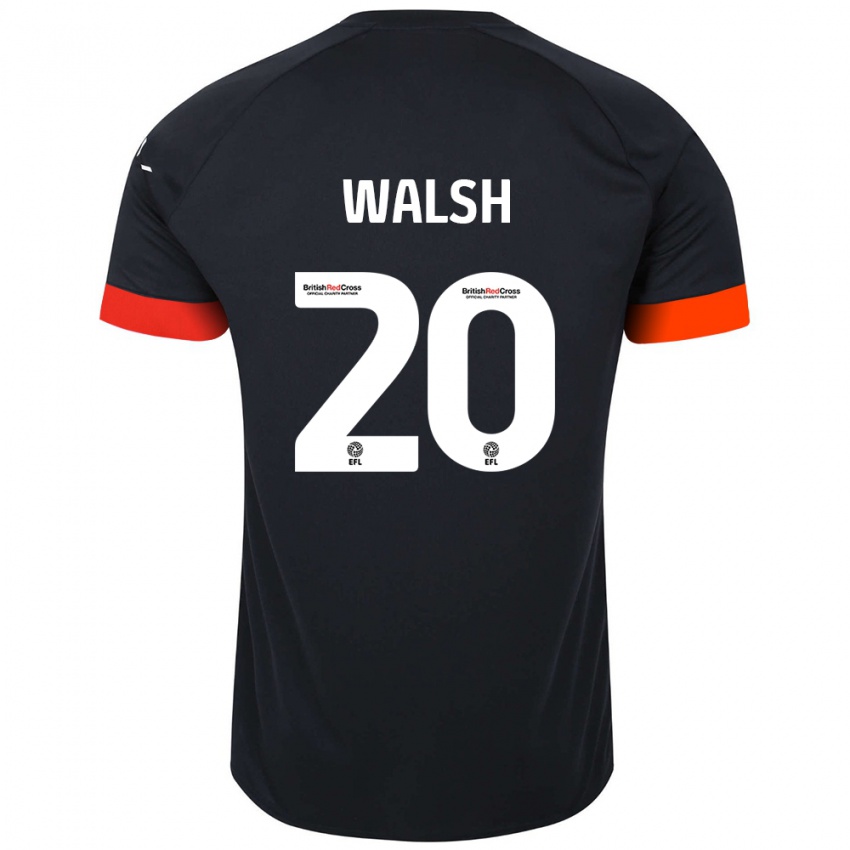 Børn Liam Walsh #20 Sort Orange Udebane Spillertrøjer 2024/25 Trøje T-Shirt