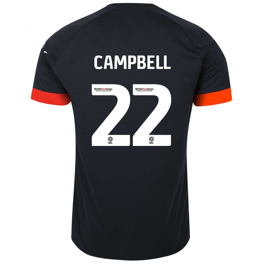 Børn Allan Campbell #22 Sort Orange Udebane Spillertrøjer 2024/25 Trøje T-Shirt