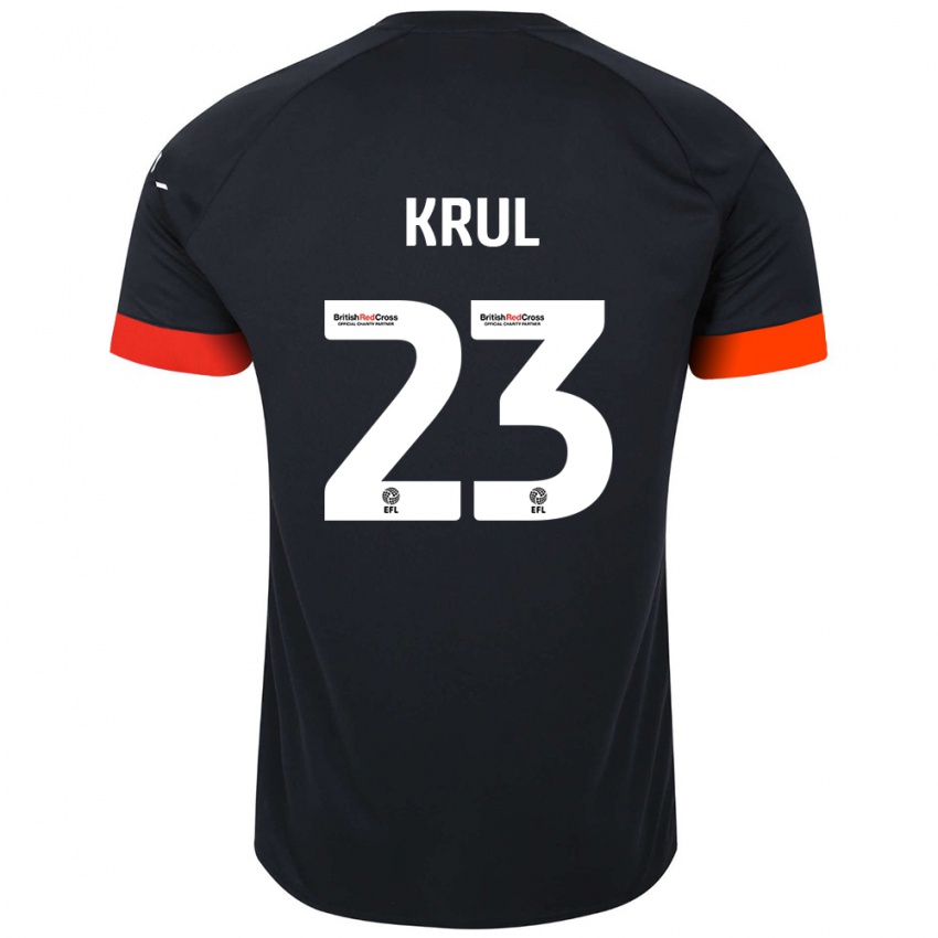 Børn Tim Krul #23 Sort Orange Udebane Spillertrøjer 2024/25 Trøje T-Shirt