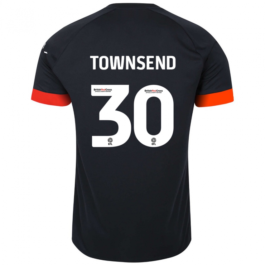 Børn Andros Townsend #30 Sort Orange Udebane Spillertrøjer 2024/25 Trøje T-Shirt