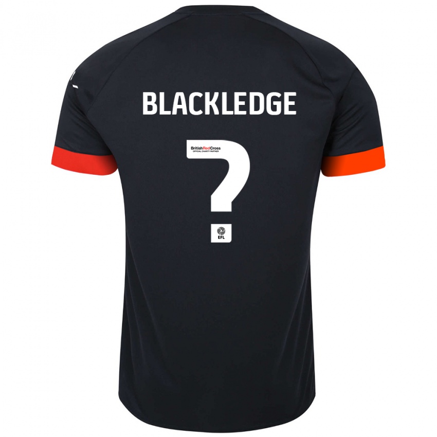 Børn Henry Blackledge #0 Sort Orange Udebane Spillertrøjer 2024/25 Trøje T-Shirt