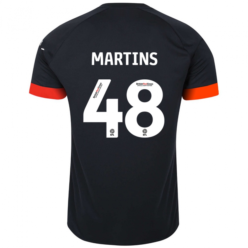 Børn Dominic Dos Santos Martins #48 Sort Orange Udebane Spillertrøjer 2024/25 Trøje T-Shirt