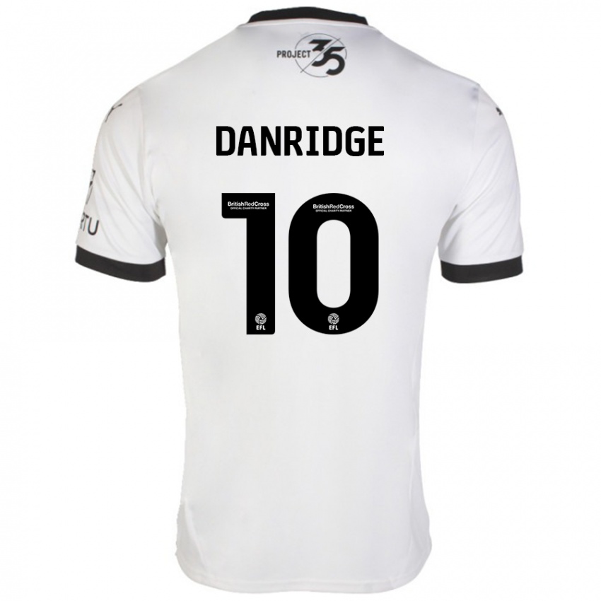 Børn Rebecca Danridge #10 Hvid Sort Udebane Spillertrøjer 2024/25 Trøje T-Shirt