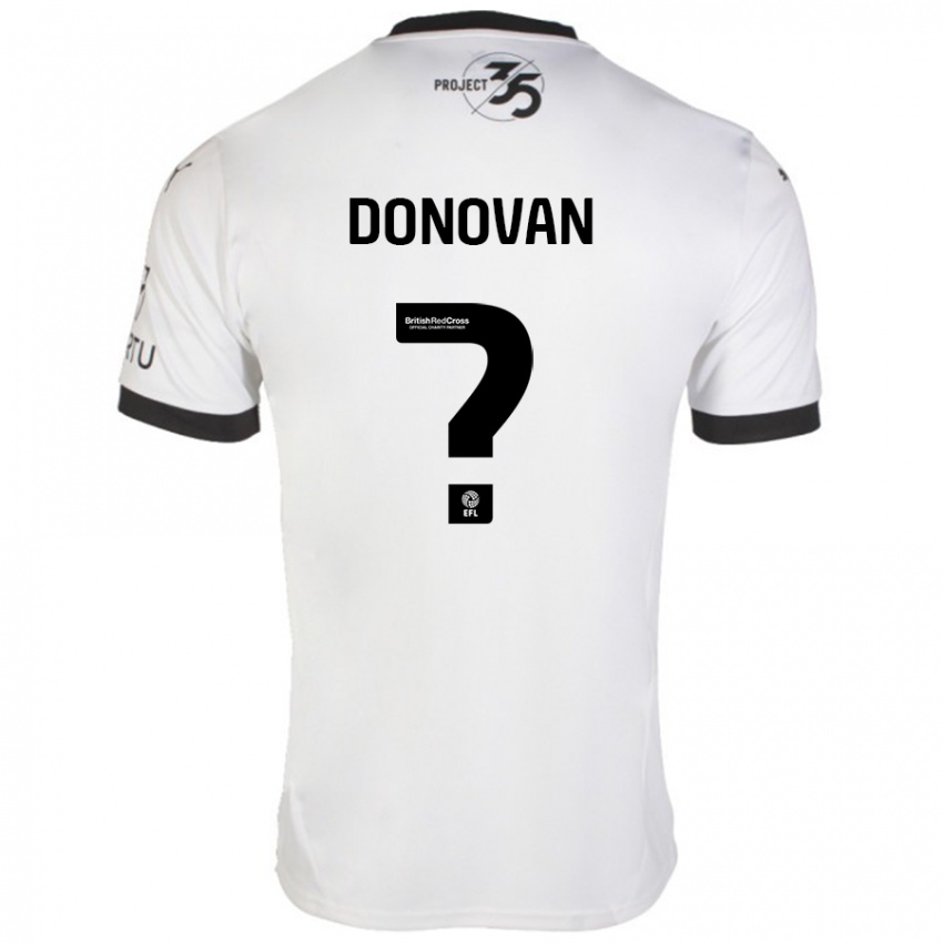 Børn Henry Donovan #0 Hvid Sort Udebane Spillertrøjer 2024/25 Trøje T-Shirt