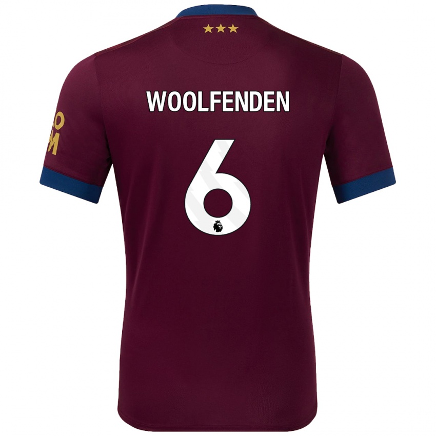 Børn Luke Woolfenden #6 Brun Udebane Spillertrøjer 2024/25 Trøje T-Shirt