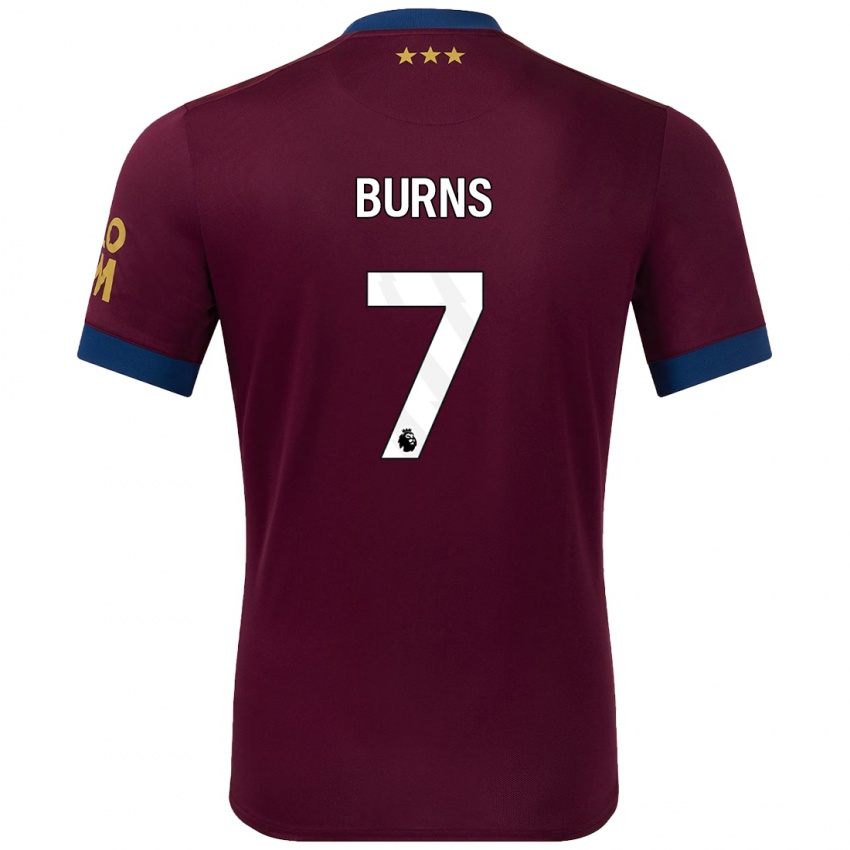 Børn Wes Burns #7 Brun Udebane Spillertrøjer 2024/25 Trøje T-Shirt