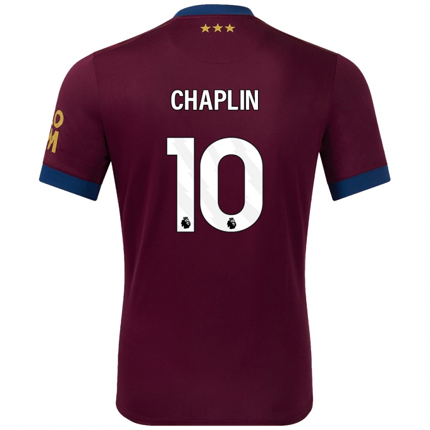 Børn Conor Chaplin #10 Brun Udebane Spillertrøjer 2024/25 Trøje T-Shirt