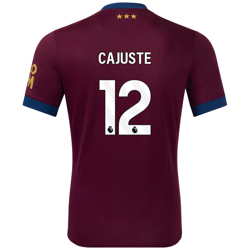 Børn Jens Cajuste #12 Brun Udebane Spillertrøjer 2024/25 Trøje T-Shirt