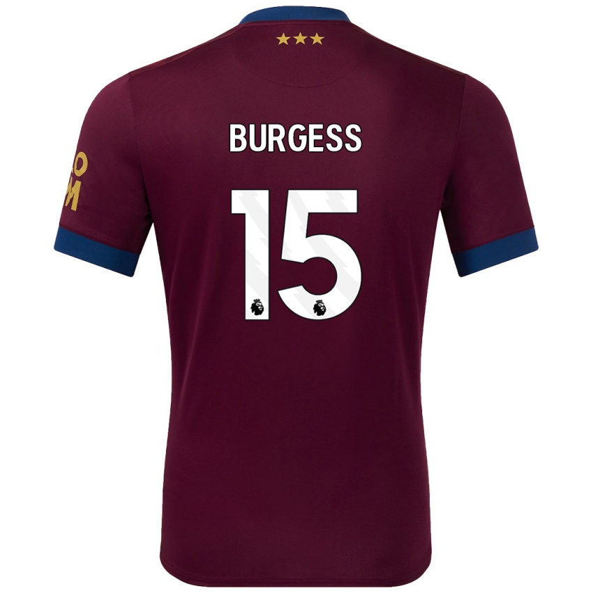 Børn Cameron Burgess #15 Brun Udebane Spillertrøjer 2024/25 Trøje T-Shirt