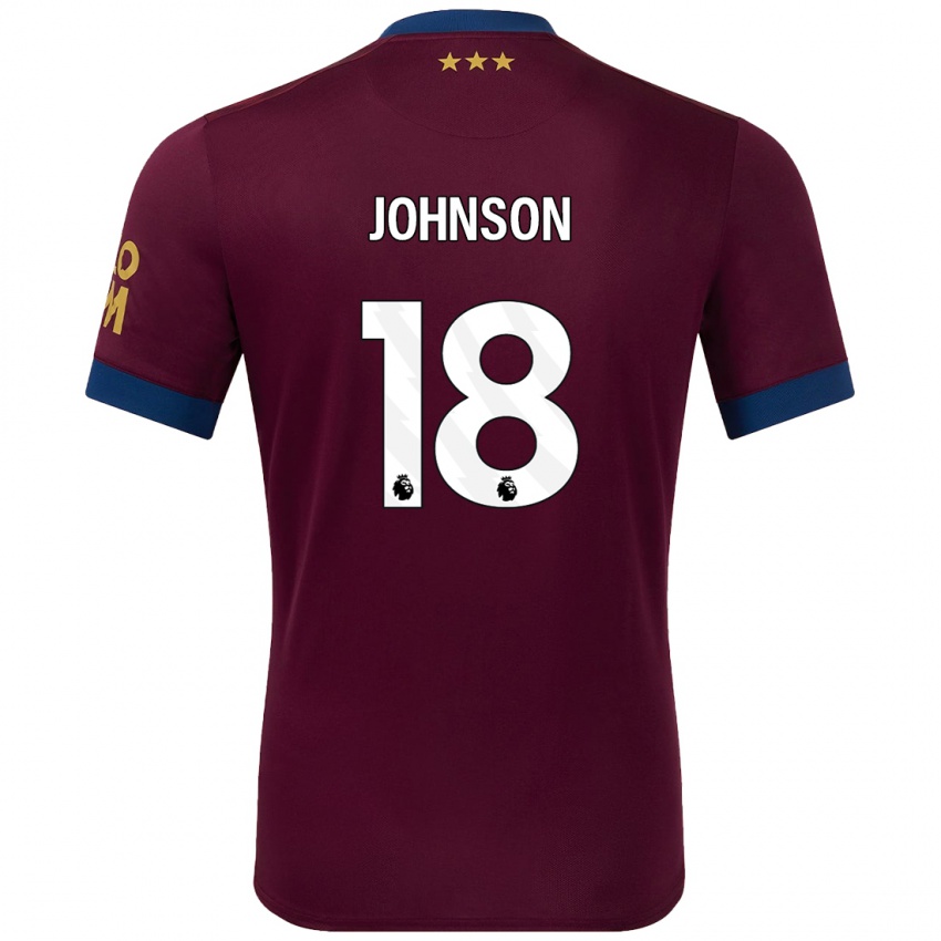 Børn Ben Johnson #18 Brun Udebane Spillertrøjer 2024/25 Trøje T-Shirt