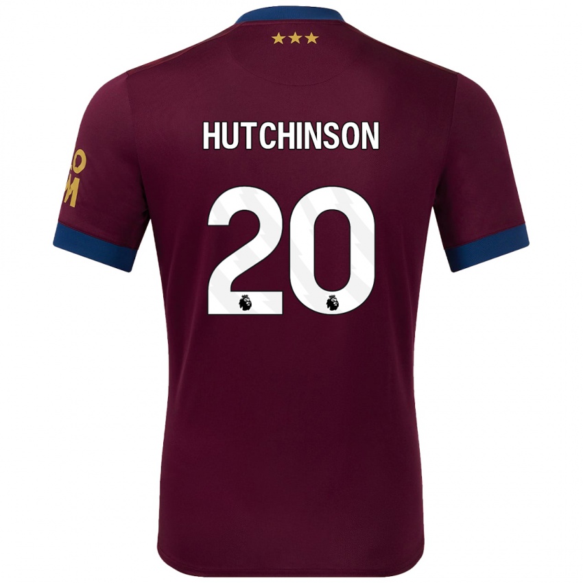 Børn Omari Hutchinson #20 Brun Udebane Spillertrøjer 2024/25 Trøje T-Shirt