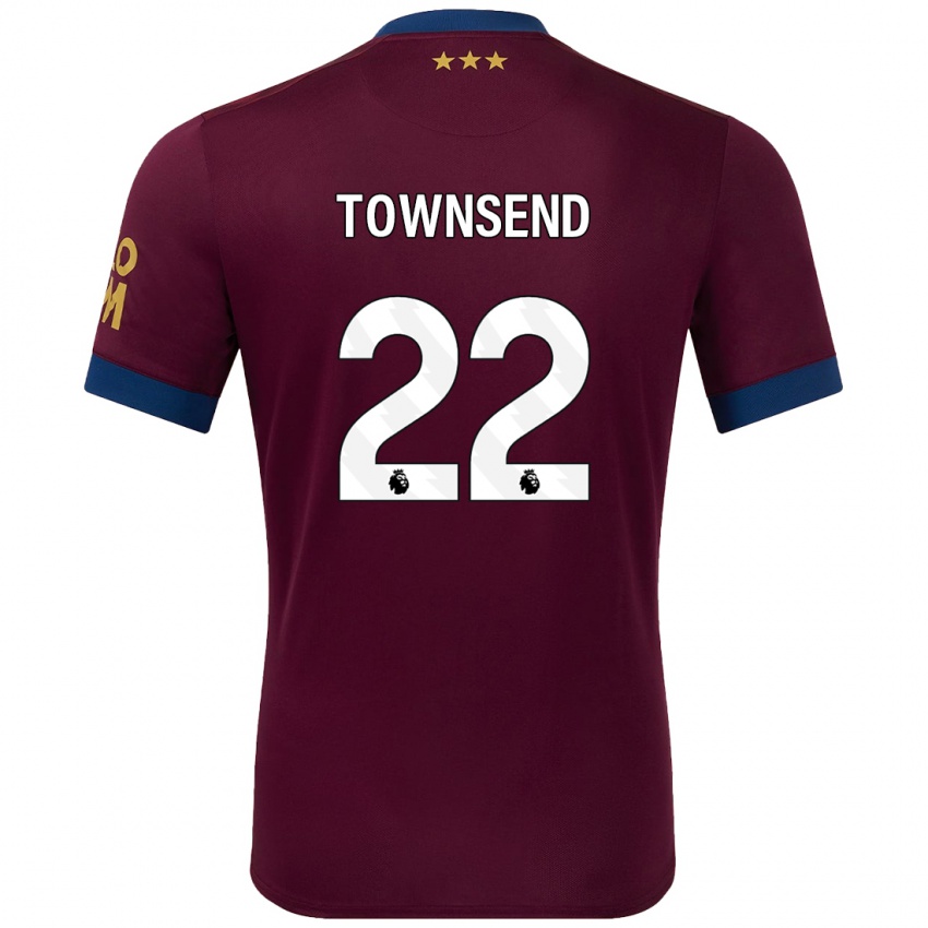 Børn Conor Townsend #22 Brun Udebane Spillertrøjer 2024/25 Trøje T-Shirt