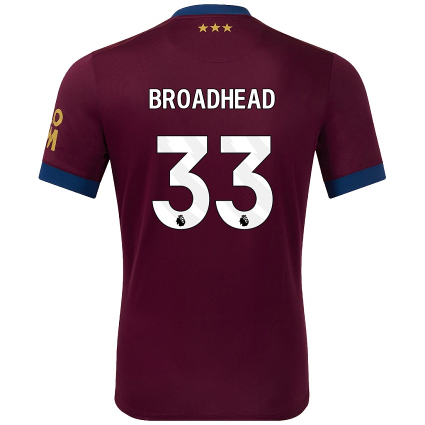 Børn Nathan Broadhead #33 Brun Udebane Spillertrøjer 2024/25 Trøje T-Shirt