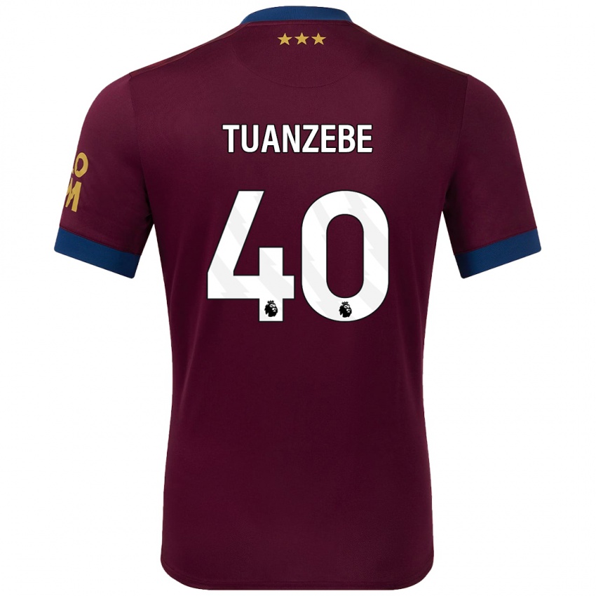 Børn Axel Tuanzebe #40 Brun Udebane Spillertrøjer 2024/25 Trøje T-Shirt