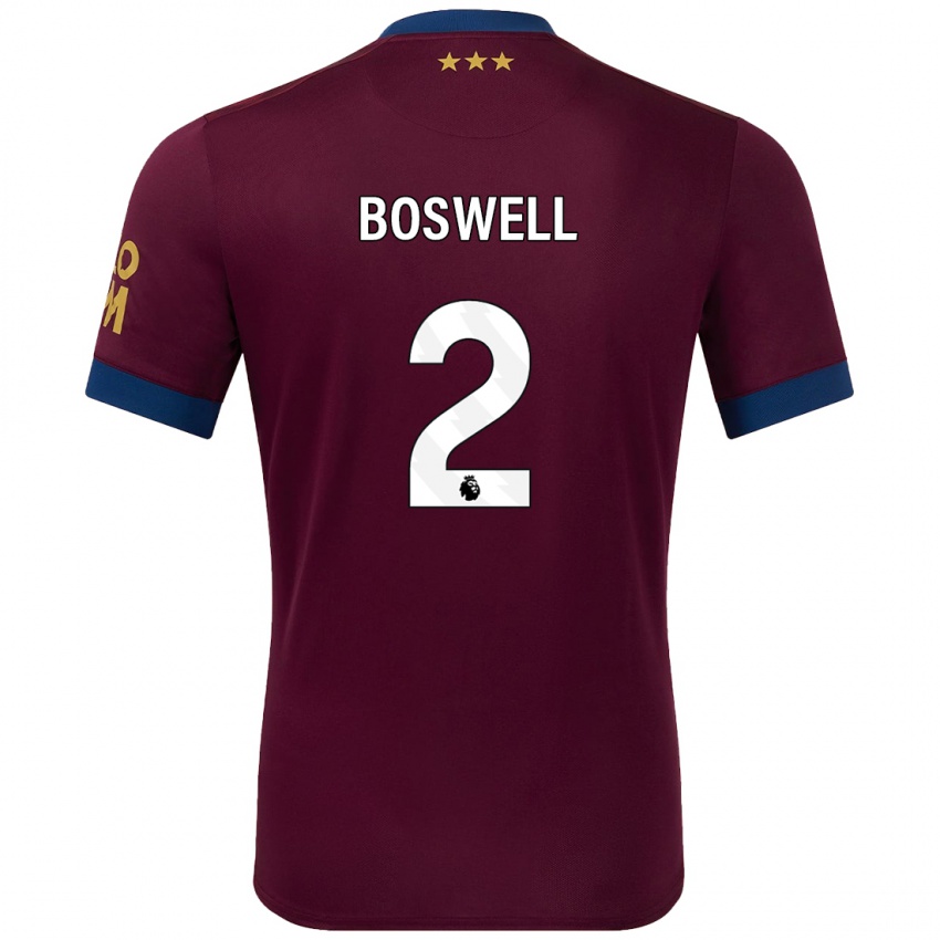 Børn Maria Boswell #2 Brun Udebane Spillertrøjer 2024/25 Trøje T-Shirt