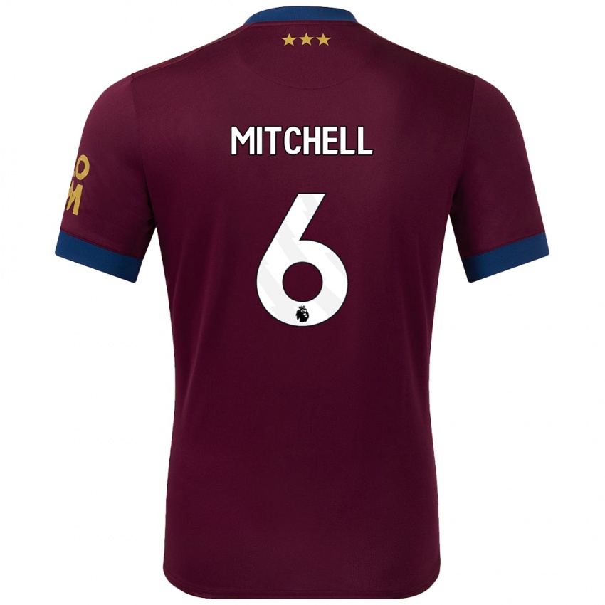 Børn Leah Mitchell #6 Brun Udebane Spillertrøjer 2024/25 Trøje T-Shirt