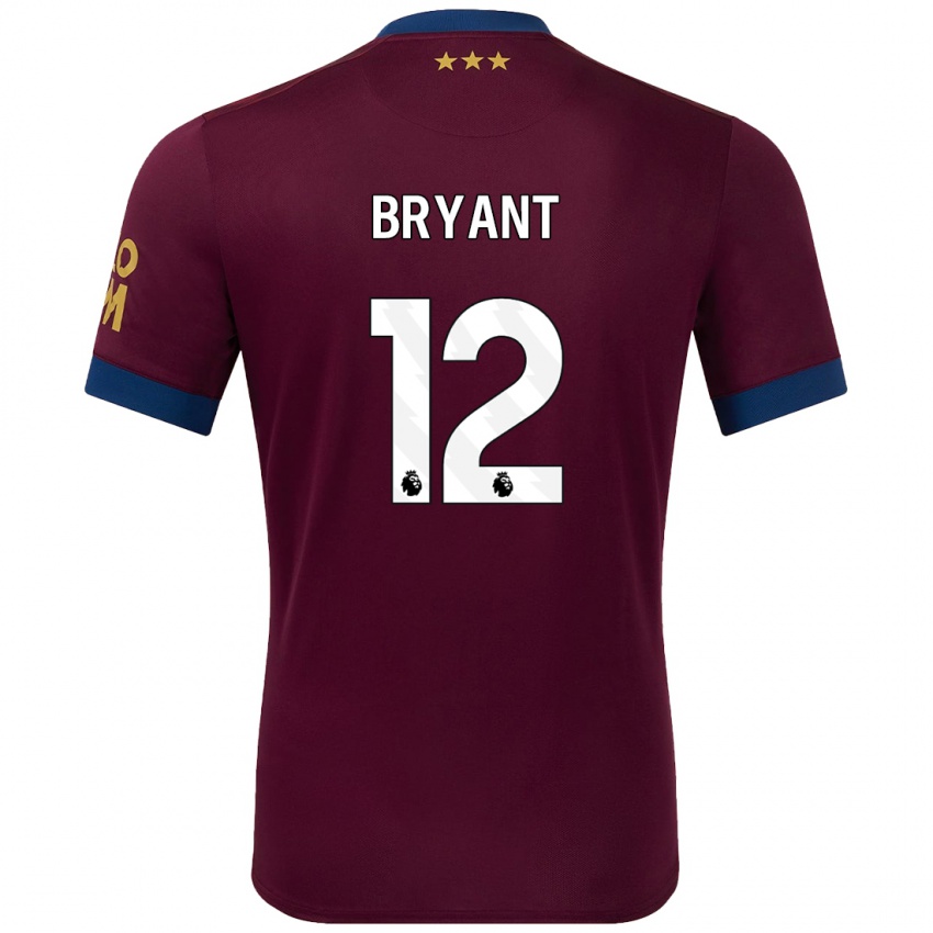 Børn Issy Bryant #12 Brun Udebane Spillertrøjer 2024/25 Trøje T-Shirt