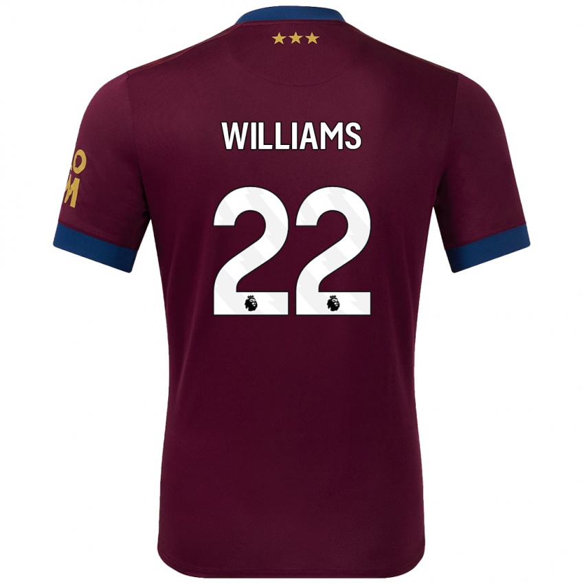 Børn Evie Williams #22 Brun Udebane Spillertrøjer 2024/25 Trøje T-Shirt