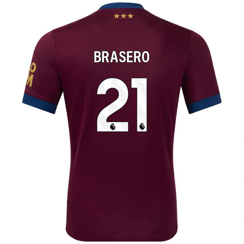 Børn Sarah Brasero-Carreira #21 Brun Udebane Spillertrøjer 2024/25 Trøje T-Shirt