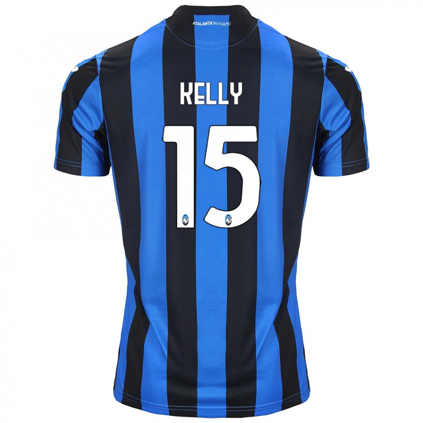 Mænd Maegan Kelly #15 Blå Sort Hjemmebane Spillertrøjer 2024/25 Trøje T-Shirt