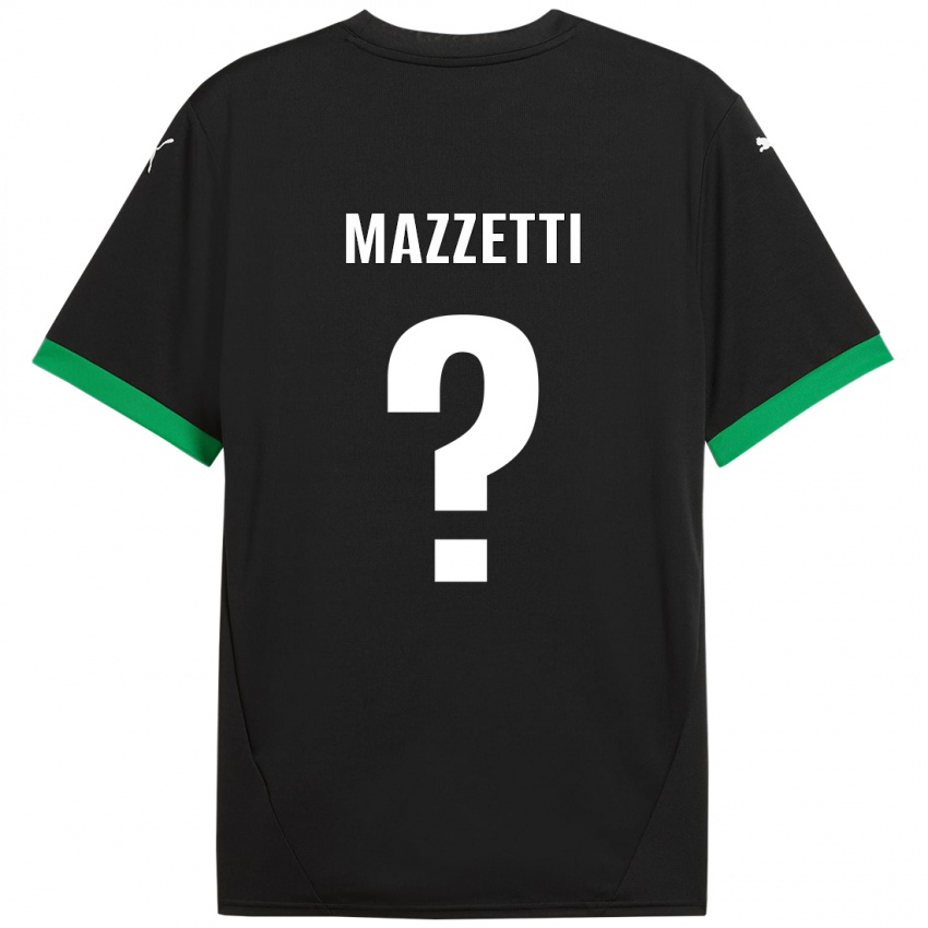 Mænd Riccardo Mazzetti #0 Sort Mørkegrøn Hjemmebane Spillertrøjer 2024/25 Trøje T-Shirt