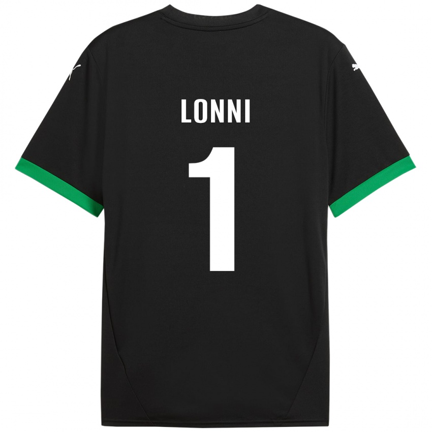 Mænd Lia Lonni #1 Sort Mørkegrøn Hjemmebane Spillertrøjer 2024/25 Trøje T-Shirt