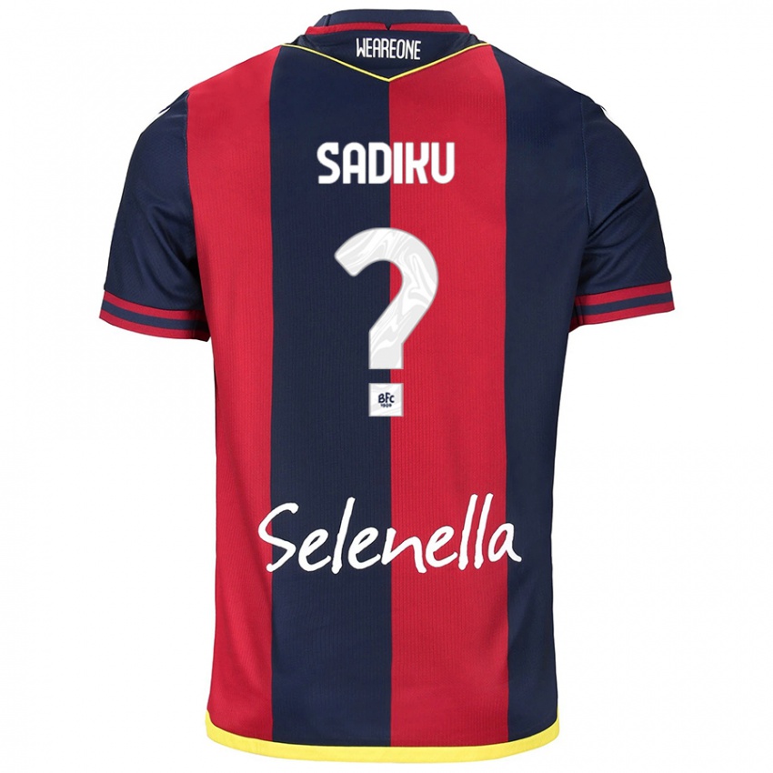 Mænd Bamir Sadiku #0 Rød Kongeblå Hjemmebane Spillertrøjer 2024/25 Trøje T-Shirt