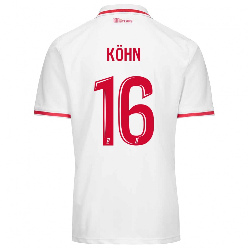 Mænd Philipp Köhn #16 Hvid Rød Hjemmebane Spillertrøjer 2024/25 Trøje T-Shirt