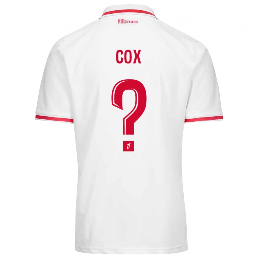 Mænd Matthew Cox #0 Hvid Rød Hjemmebane Spillertrøjer 2024/25 Trøje T-Shirt