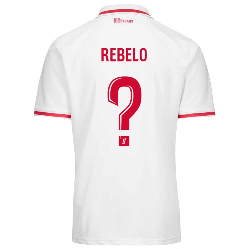 Mænd Tiago Rebelo #0 Hvid Rød Hjemmebane Spillertrøjer 2024/25 Trøje T-Shirt