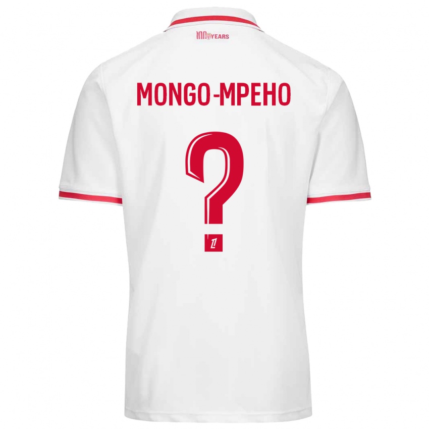 Mænd Djordan Mongo-Mpeho #0 Hvid Rød Hjemmebane Spillertrøjer 2024/25 Trøje T-Shirt