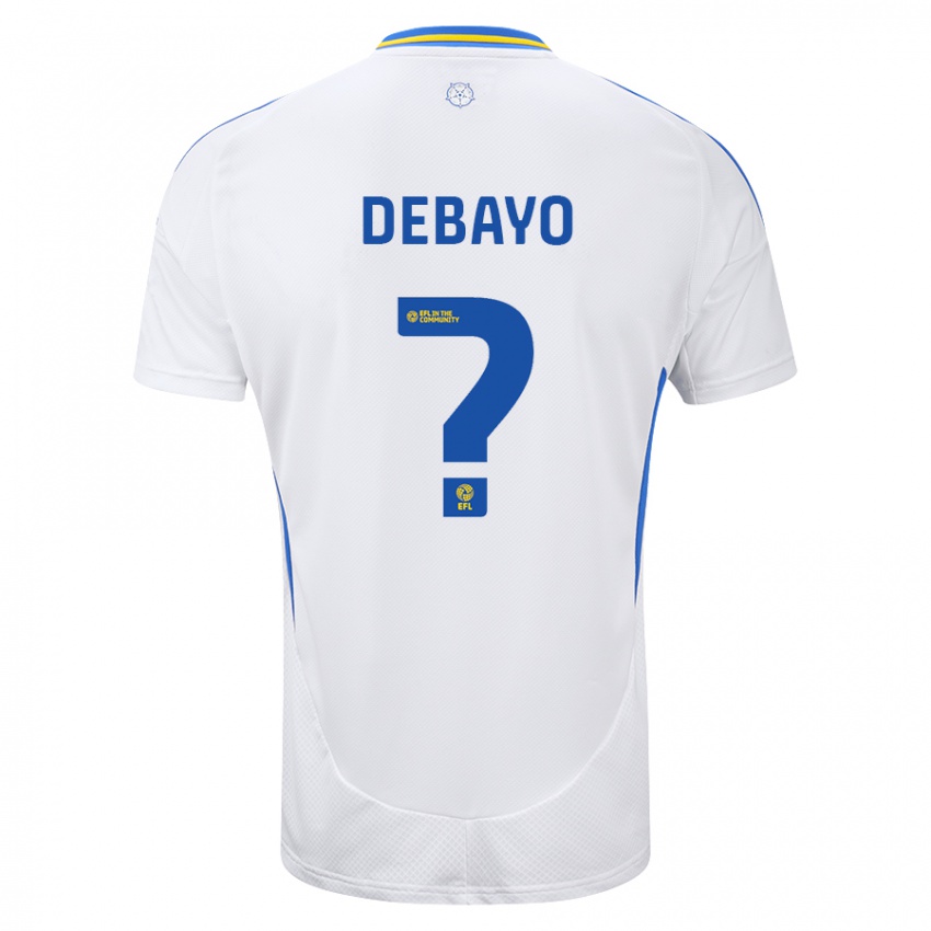 Mænd James Debayo #0 Hvid Blå Hjemmebane Spillertrøjer 2024/25 Trøje T-Shirt